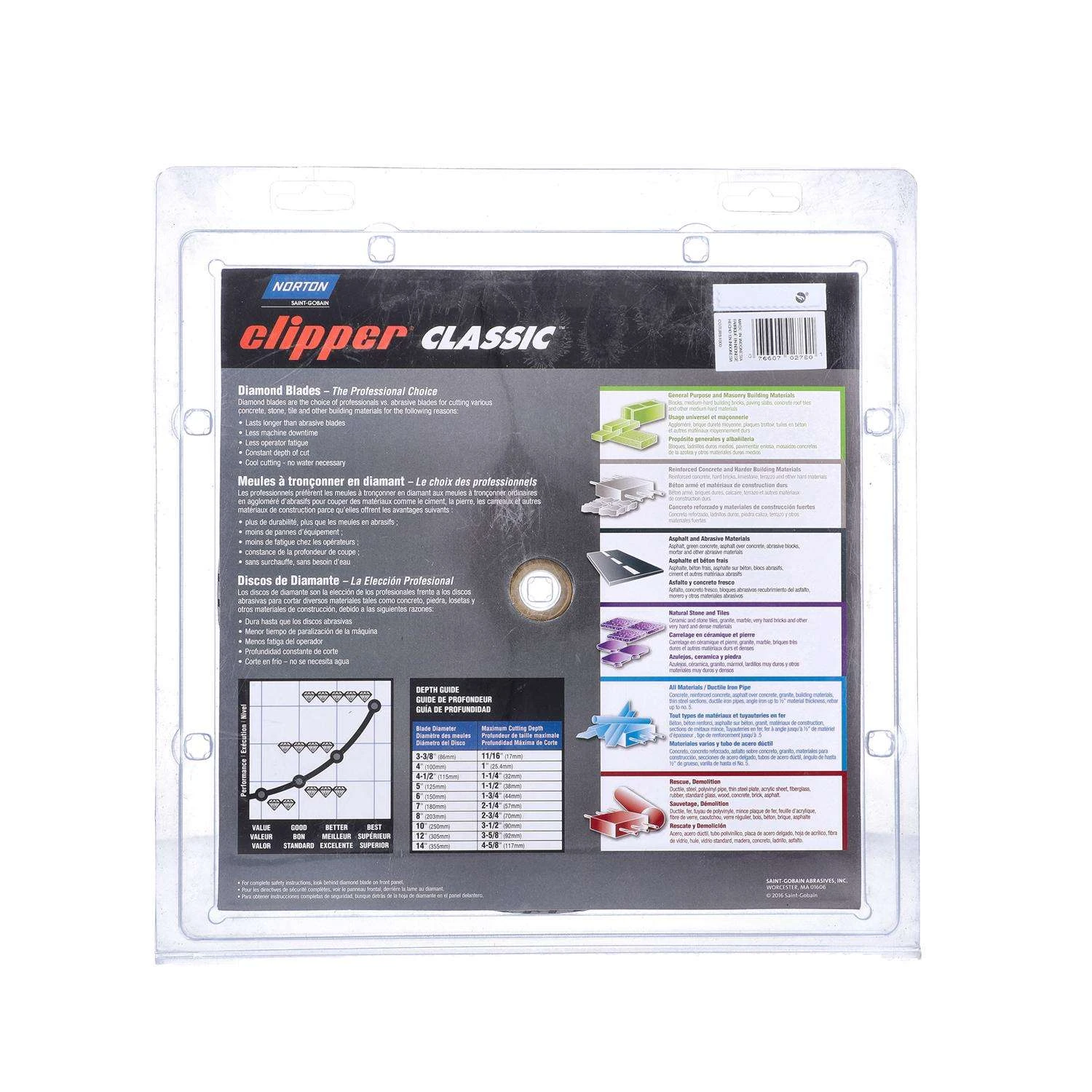 Norton Clipper 10 In. D X 1-7/8 And 5/8 Classic Diamond Turbo Rim Blade 1 Pk 2 Norton Clipper 10 In. D X 1-7/8 And 5/8 Classic Diamond Turbo Rim Blade 1 Pk - Image 2