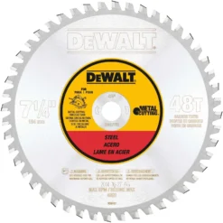 DeWalt 7-1/4 In. D X 5/8 In. Ferrous Metal Cutting Carbide Circular Saw Blade 48 Teeth 1 Pc