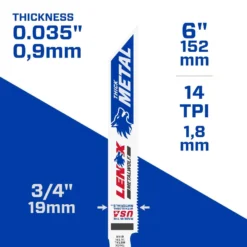 LENOX METALWOLF 6 In. Bi-Metal WAVE EDGE Reciprocating Saw Blade 14 TPI 25 Pk -Dewalts Store b3bcdd93 9595 4650 9551 f13087fed775