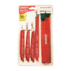 Diablo 6 And 9 In. Bi-Metal Reciprocating Saw Blade Set Multi TPI 14 Pc