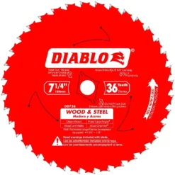Diablo Wood & Metal 7-1/4 In. D X 5/8 In. TiCo Hi-Density Carbide Circular Saw Blade 36 Teeth 1 Pk