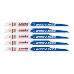LENOX LUMBERWOLF 9 In. Bi-Metal Reciprocating Saw Blade 6 TPI 5 Pk