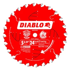 Diablo 5-3/8 In. D X 10 Mm TiCo Hi-Density Carbide Trim Saw Blade 24 Teeth 1 Pk