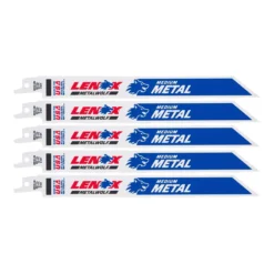 LENOX METALWOLF 8 In. Bi-Metal WAVE EDGE Reciprocating Saw Blade 18 TPI 5 Pk