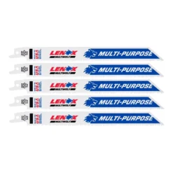 LENOX MULTIWOLF 8 In. Bi-Metal WAVE EDGE Reciprocating Saw Blade 10 TPI 5 Pk