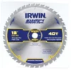 Irwin Marathon 12 In. D X 1 In. Carbide Miter And Table Saw Blade 40 Teeth 1 Pk