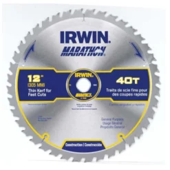 Irwin Marathon 12 In. D X 1 In. Carbide Miter And Table Saw Blade 40 Teeth 1 Pk