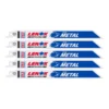 LENOX METALWOLF 8 In. Bi-Metal WAVE EDGE Reciprocating Saw Blade 24 TPI 5 Pk