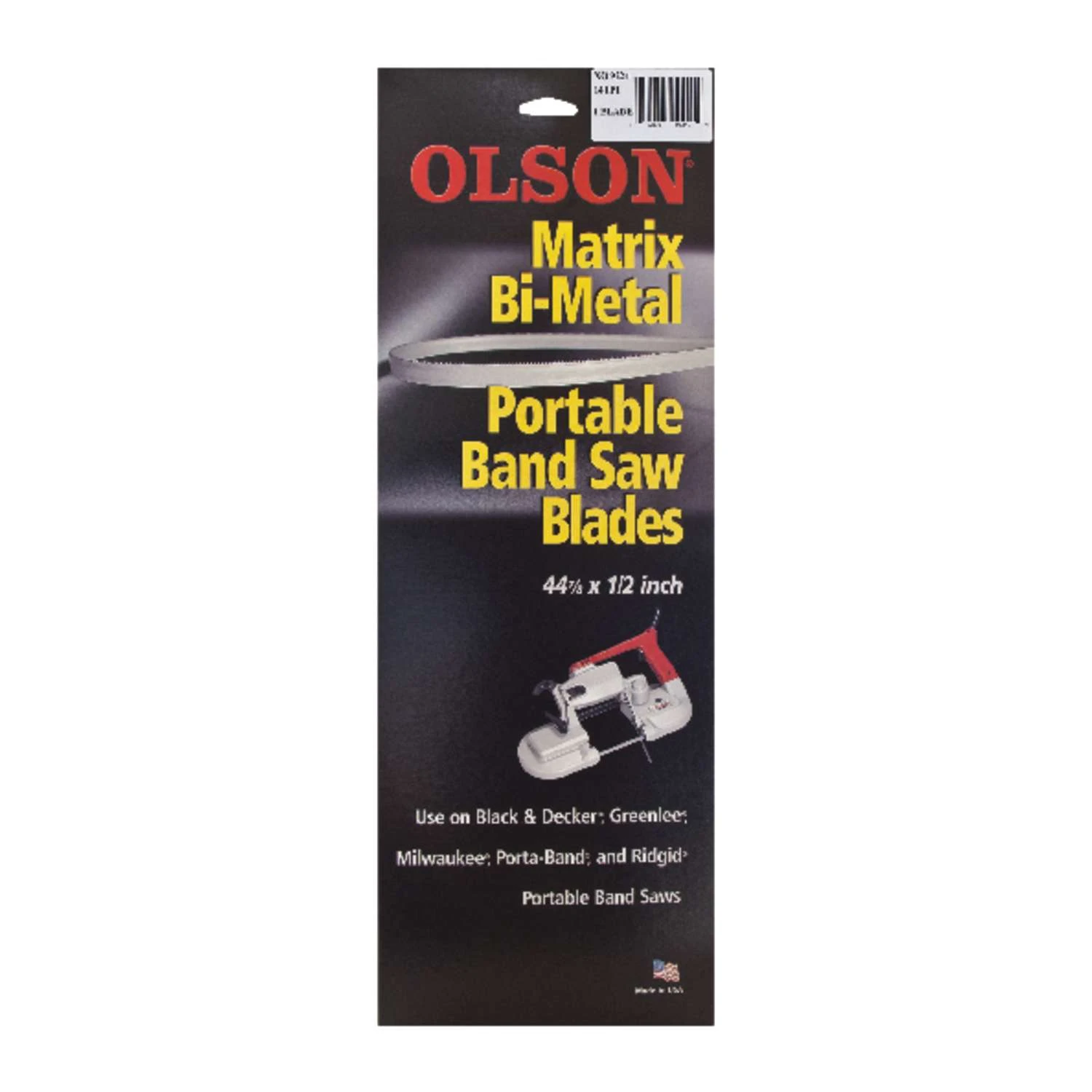 Olson 44.9 In. L X 0.5 In. W Bi-Metal Band Saw Blade 14 TPI Regular Teeth 1 Pk 1 Olson 44.9 In. L X 0.5 In. W Bi-Metal Band Saw Blade 14 TPI Regular Teeth 1 Pk