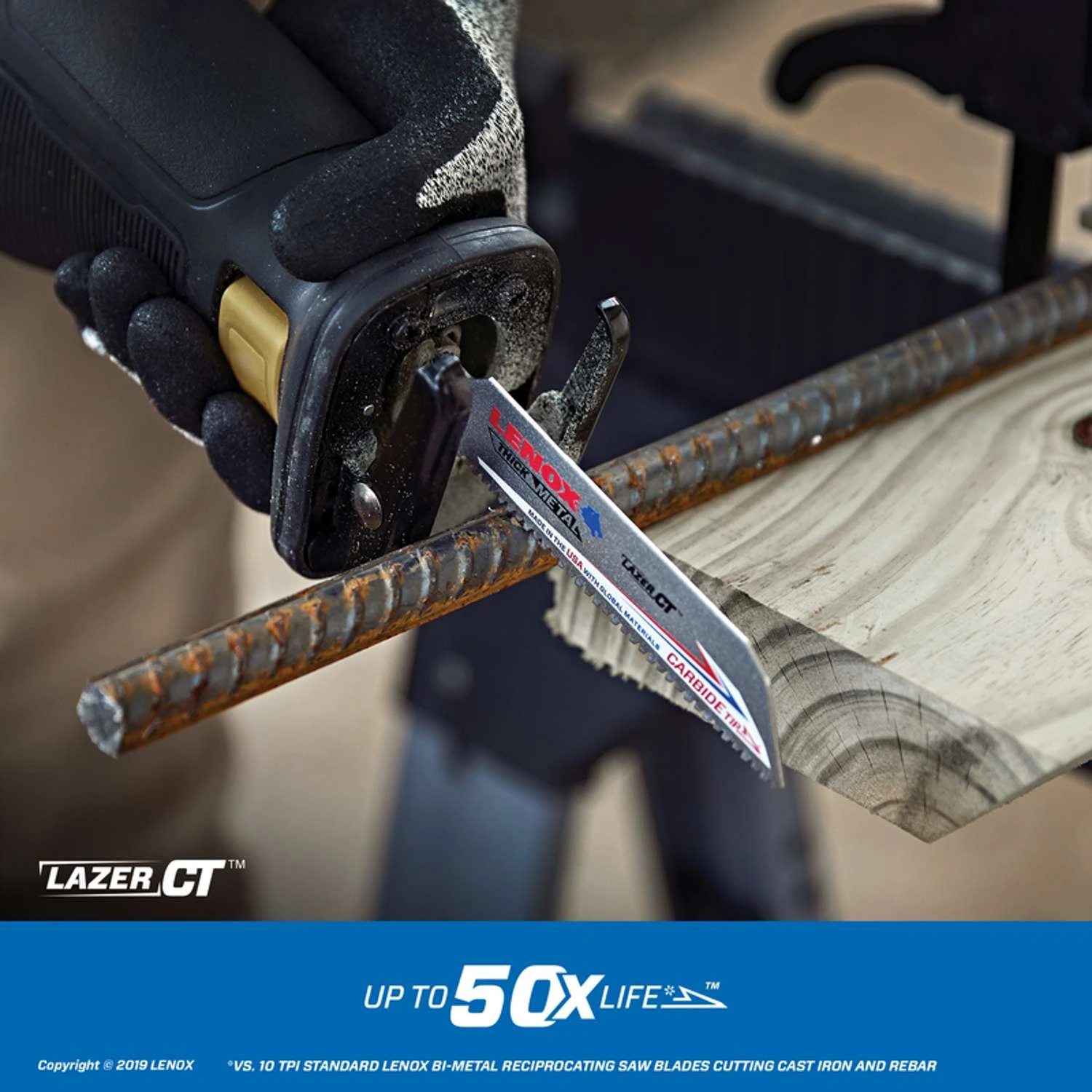 Lenox Lazer CT 9 In. Carbide Tipped Reciprocating Saw Blade 8 TPI 1 Pc 3 Lenox Lazer CT 9 In. Carbide Tipped Reciprocating Saw Blade 8 TPI 1 Pc - Image 3