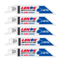 LENOX METALWOLF 4 In. Bi-Metal WAVE EDGE Reciprocating Saw Blade 18 TPI 5 Pk
