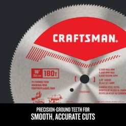 Craftsman 10 In. D X 5/8 In. Carbon Steel Circular Saw Blade 180 Teeth 1 Pc -Dewalts Store e7f0a35c 7100 4b2a 94c7 4d735d709b77