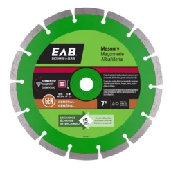 Exchange-A-Blade 7 In. D X 5/8 And 7/8 In. Diamond Segmented Rim Diamond Saw Blade 1 Pk
