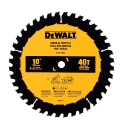 DeWalt 10 In. D X 5/8 In. Carbide Tipped Circular Saw Blade 40 Teeth 1 Pc