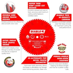 Diablo 10 In. D X 5/8 In. TiCo Hi-Density Carbide Circular Saw Blade 40 Teeth 1 Pk -Dewalts Store f30f6647 af6c 4f5f b383 ace47d04d94d