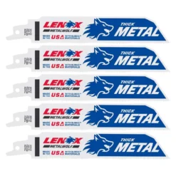 LENOX METALWOLF 6 In. Bi-Metal WAVE EDGE Reciprocating Saw Blade 14 TPI 5 Pk