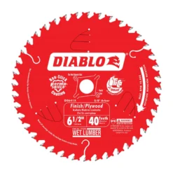Diablo 6-1/2 In. D X 5/8 In. Finish/Plywood TiCo Hi-Density Carbide Finish Saw Blade 40 Teeth 1 Pk